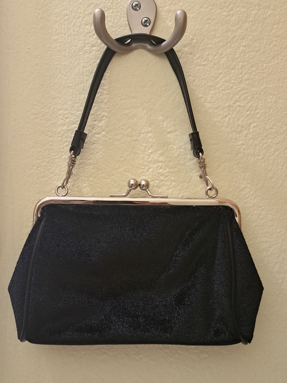 Classic Black Velvet Mini Evening Bag
